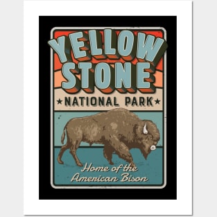 Yellowstone American Bison Vintage Posters and Art